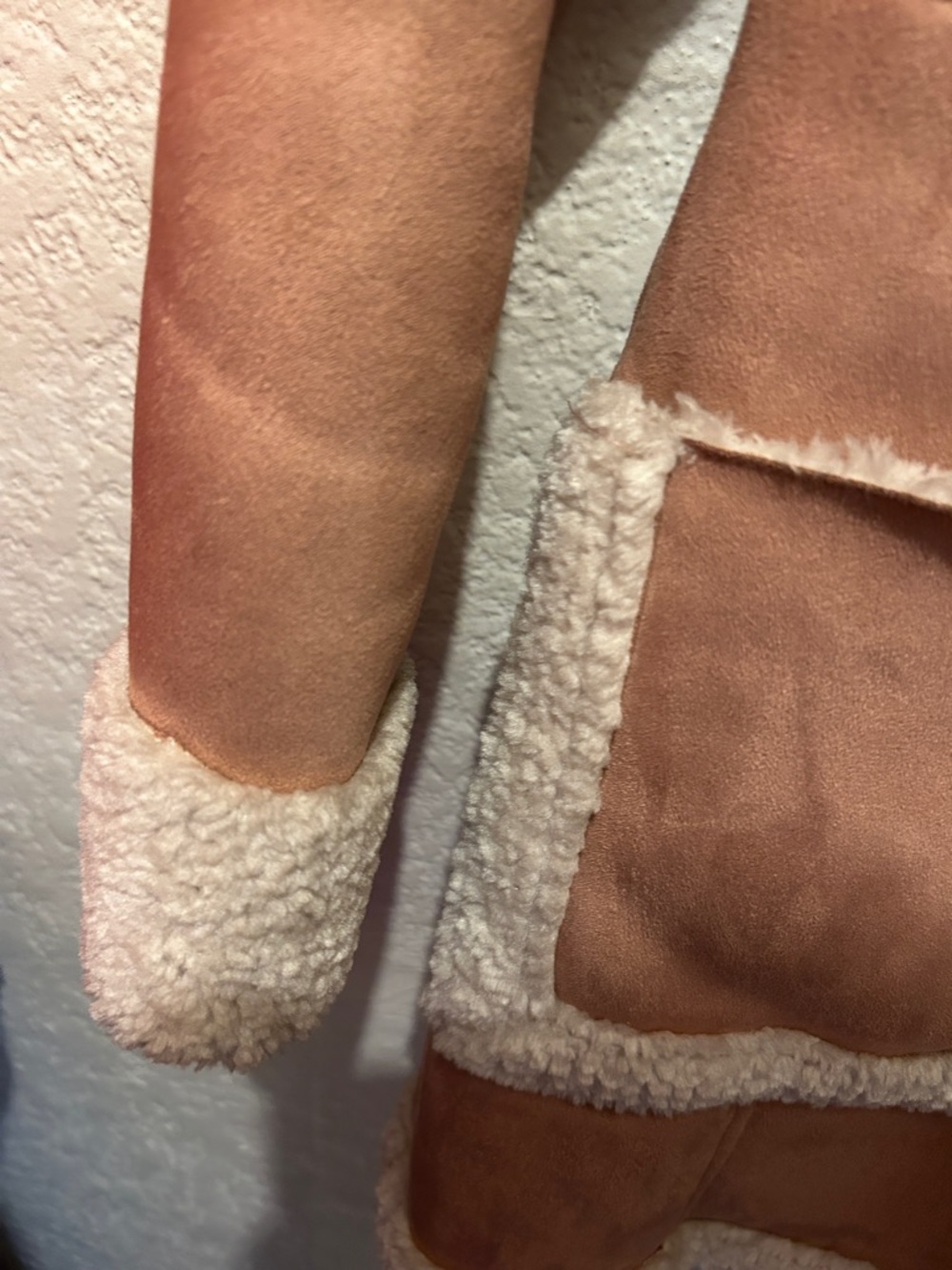 ASOS Women's Cream and Tan Teddy Jacket - Picture 6 of 7